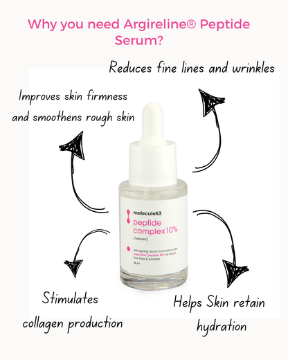 Peptide Complex 10%- Argireline® Peptide 10% -  Anti-Ageing Serum
