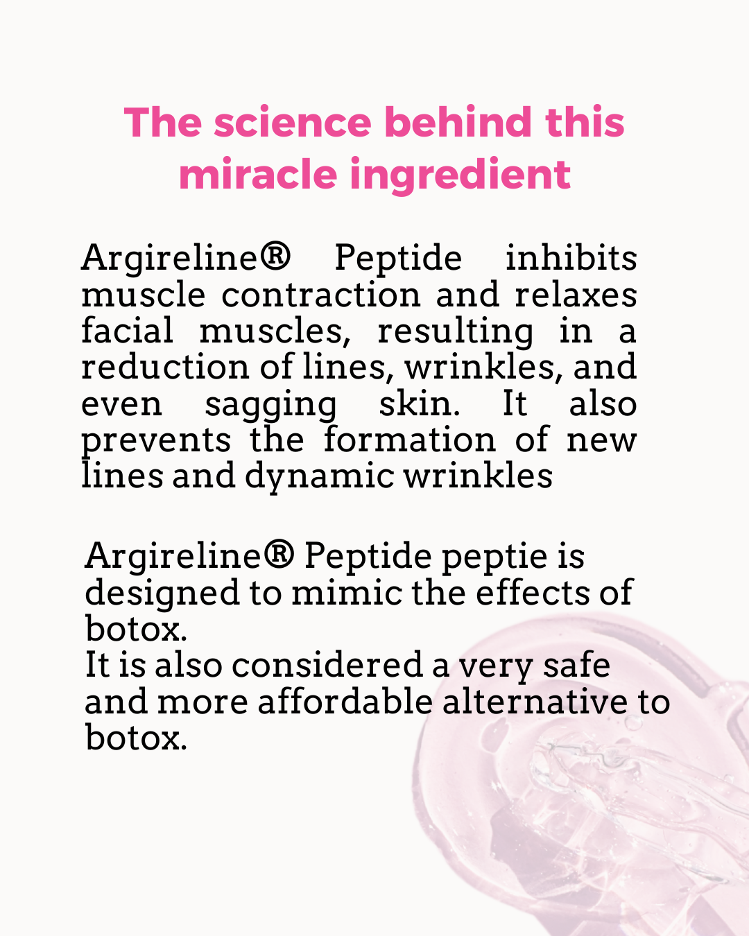Peptide Complex 10%- Argireline® Peptide 10% -  Anti-Ageing Serum