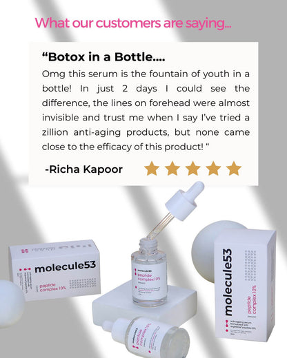 Peptide Complex 10%- Argireline® Peptide 10% -  Anti-Ageing Serum
