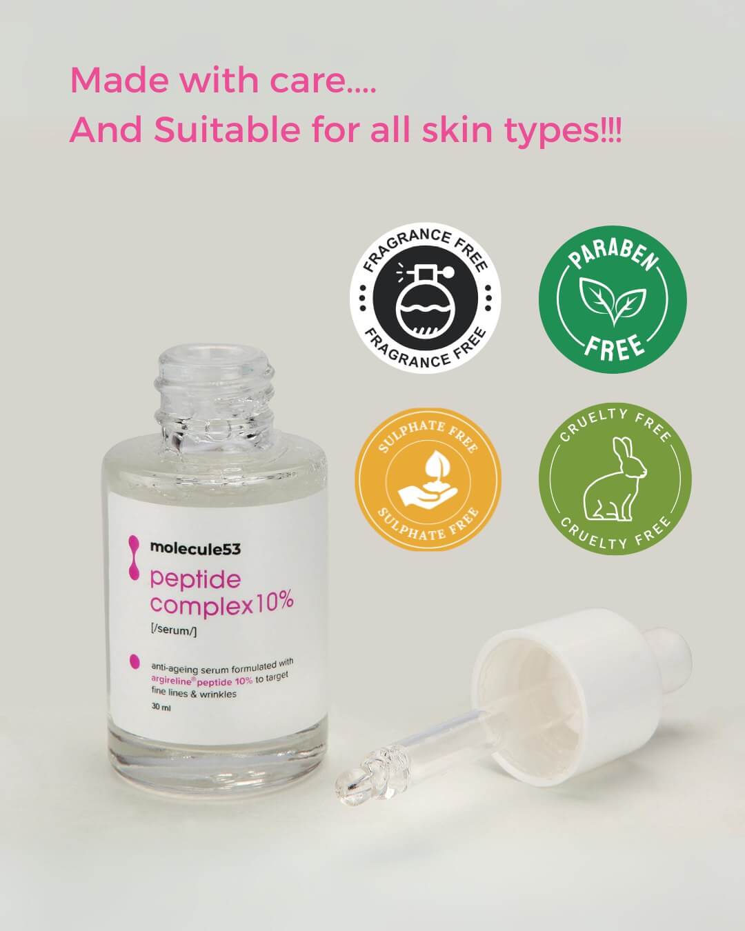 Peptide Complex 10%- Argireline® Peptide 10% -  Anti-Ageing Serum